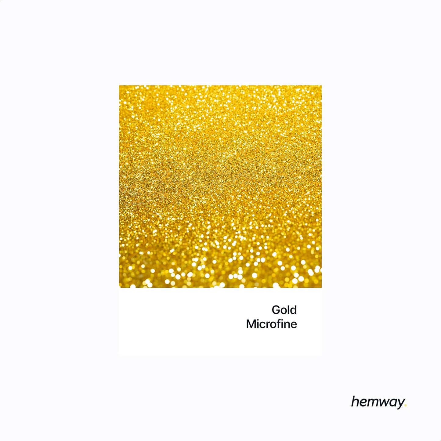 Hemway Polyurethane & Epoxy Resin Glitter 100g / 3.5oz Metallic Crystal Flake Additive for Flooring Jewelry Tumblers Glass Pigment - Microfine (1/256" 0.004" 0.1mm) - Gold