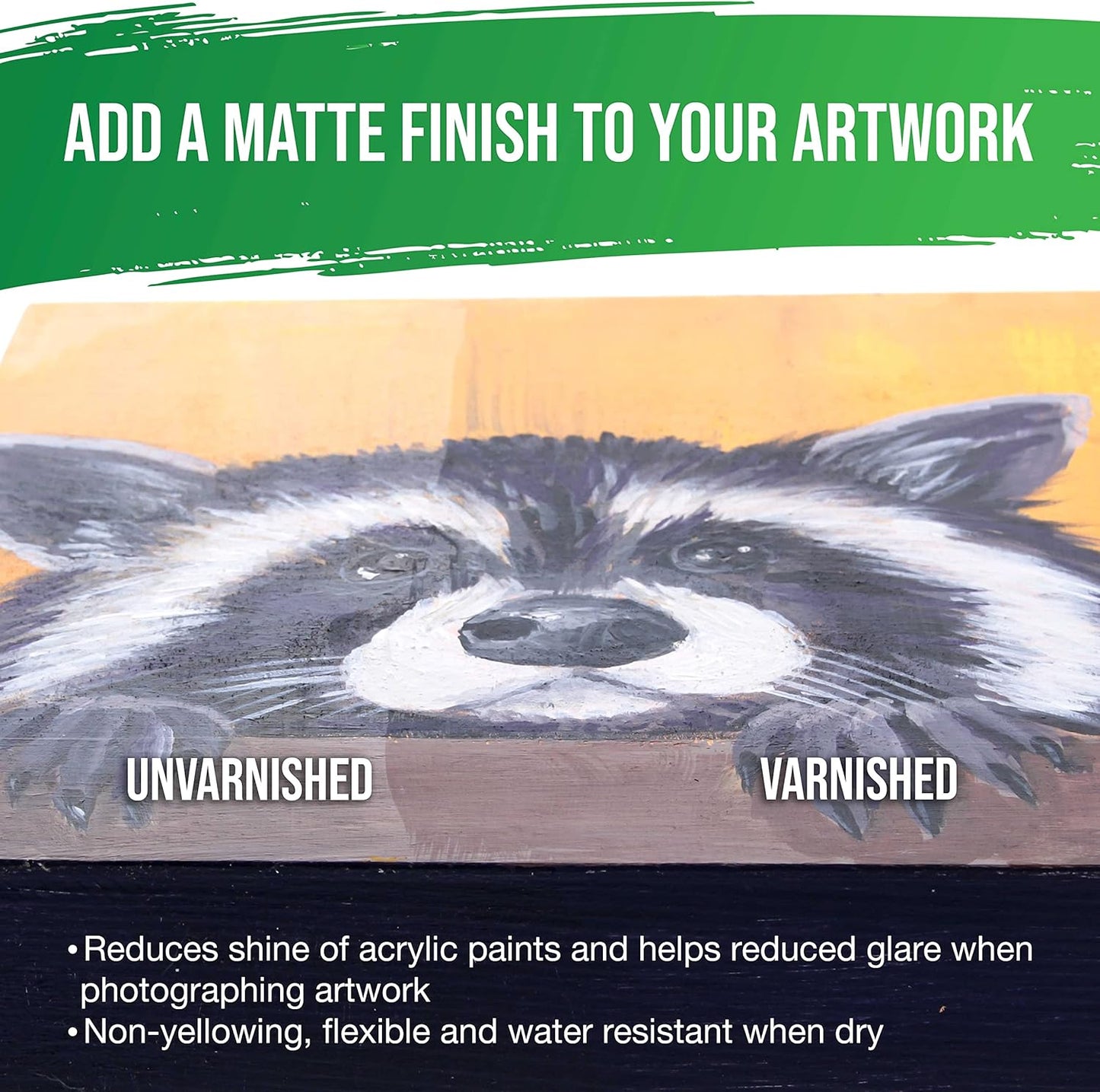 U.S. Art Supply 16 oz Matte Acrylic Varnish for Acrylic Painting, Permanent Clear Protection, Reduces UV & Photography Glare