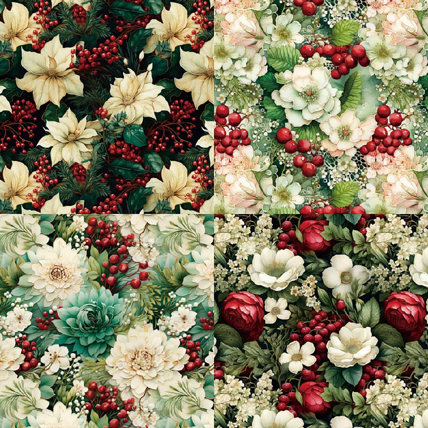 YASMEN Floral Scrapbook Paper Pad - Flower Patterned Cardstock Pads, 6x6 Single-Sided Craft Paper for Card Making, Scrapbooking, Greeting Cards, Junk Journal, Planners, Art Collage - 24 sheets