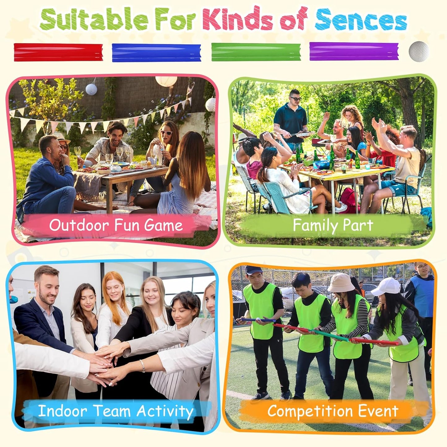 KINDEN Team Building Exercise Activities Pipeline Kit Group Games, Half Pipes Indoor Outdoor Ice Breaker Group Learning Team Work Youth Sports for Kids Teens, Children, Adults Competition Funny Games