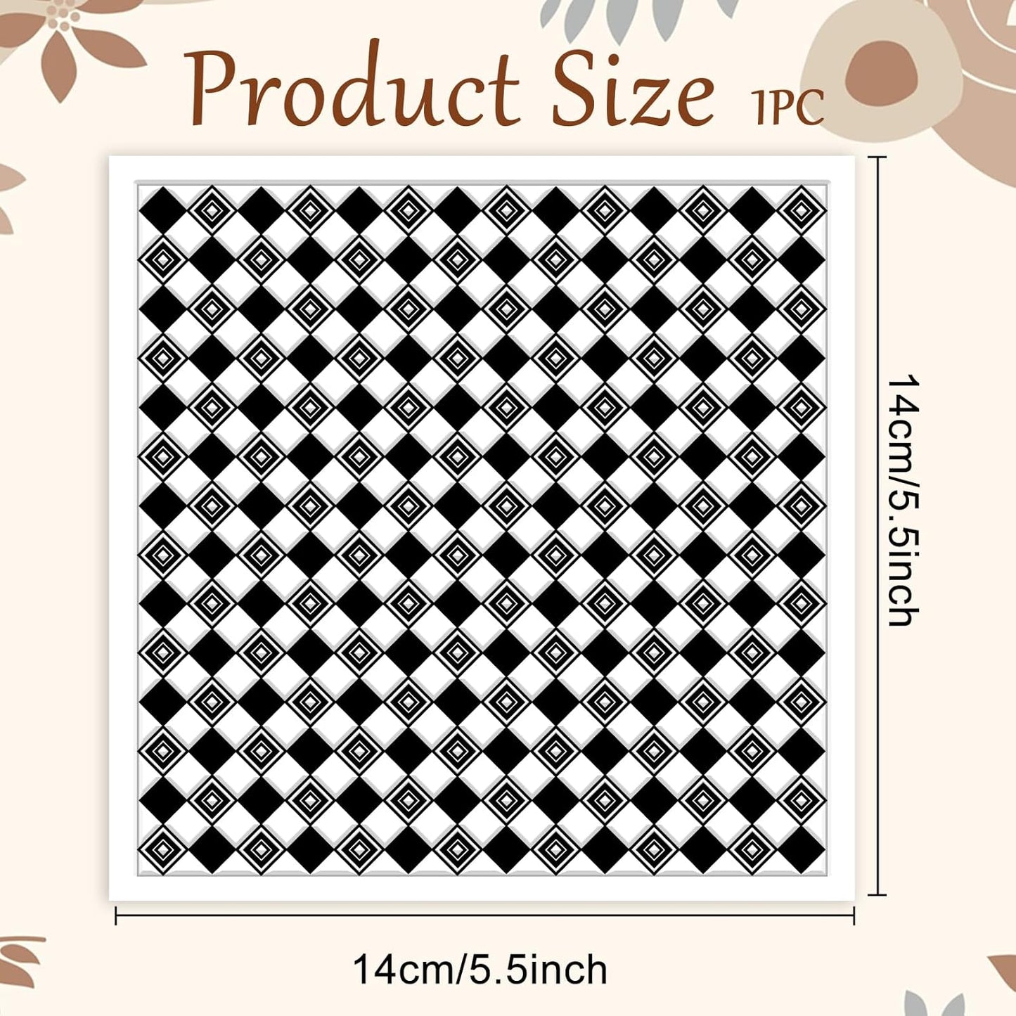 CHGCRAFT Daily Simple Plaid Style Polymer Clay Texture Sheets Geometric Pattern Silicone Texture Stamp Clay Texture Mat Modeling Pattern Pad Sheets for Jewelry and Earrings Tools, 5.5x5.5 inch
