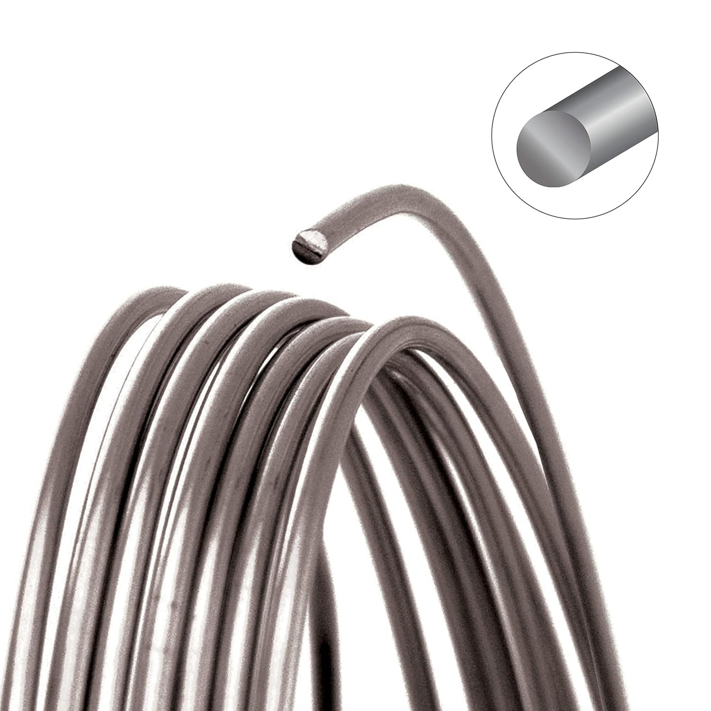 The Beadsmith Wire Elements Craft Wire – Tarnish Resistant, Soft Temper, Round, Stainless-Steel Color – 1mm, 18 Gauge, 7 Yard Spool – Jewelry Making, Wire Wrapping, Floral, & Other DIY Crafts