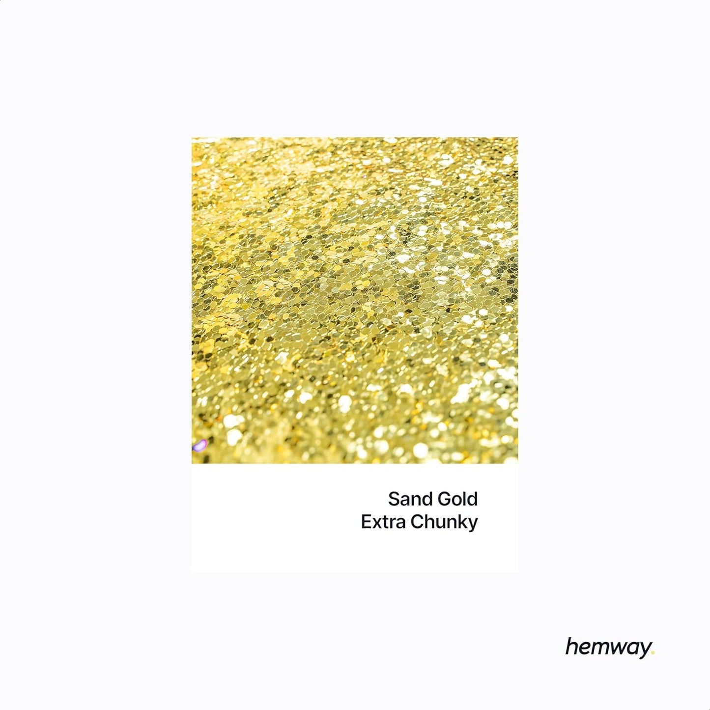 Hemway Polyurethane & Epoxy Resin Glitter 100g / 3.5oz Metallic Crystal Flake Additive for Flooring Jewelry Tumblers Glass Pigment - Extra Chunky (1/24" 0.040" 1mm) - Sand Gold