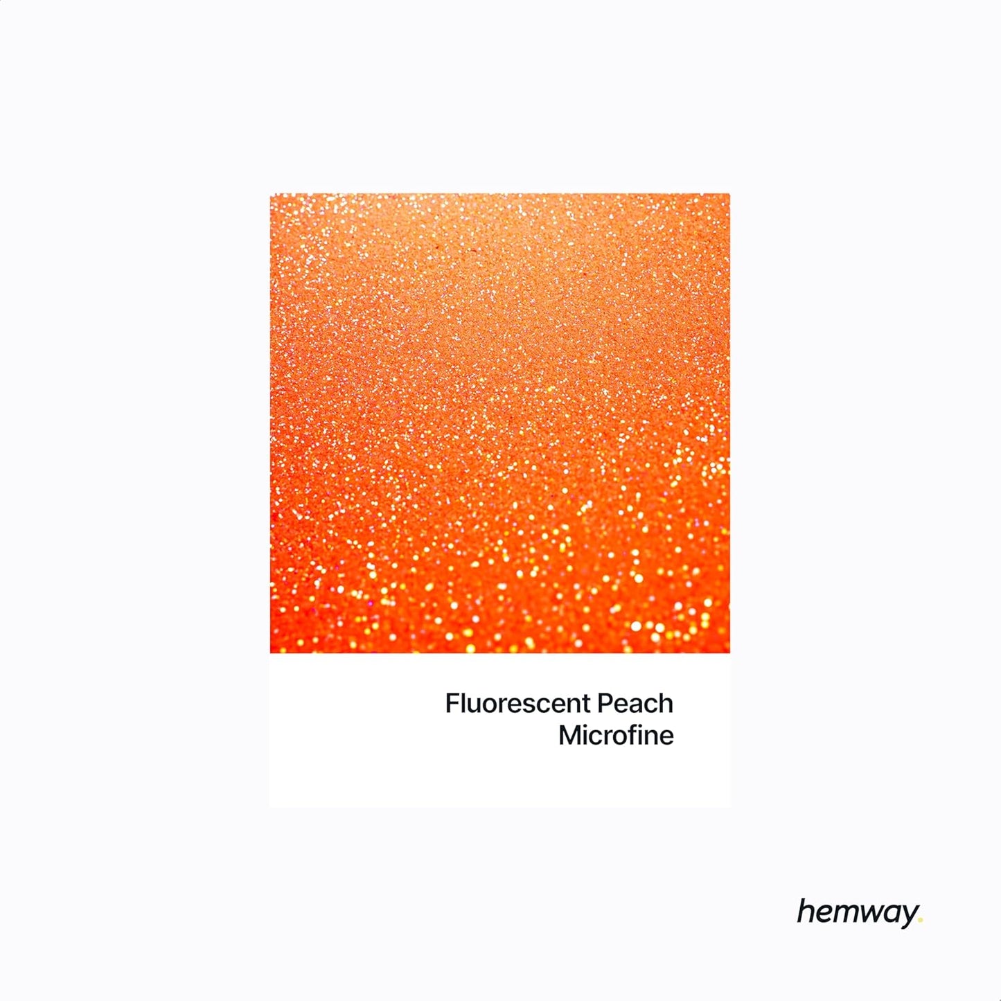 Hemway Polyurethane & Epoxy Resin Glitter 100g / 3.5oz Metallic Crystal Flake Additive for Flooring Jewelry Tumblers Glass Pigment - Microfine (1/256" 0.004" 0.1mm) - Fluorescent Peach