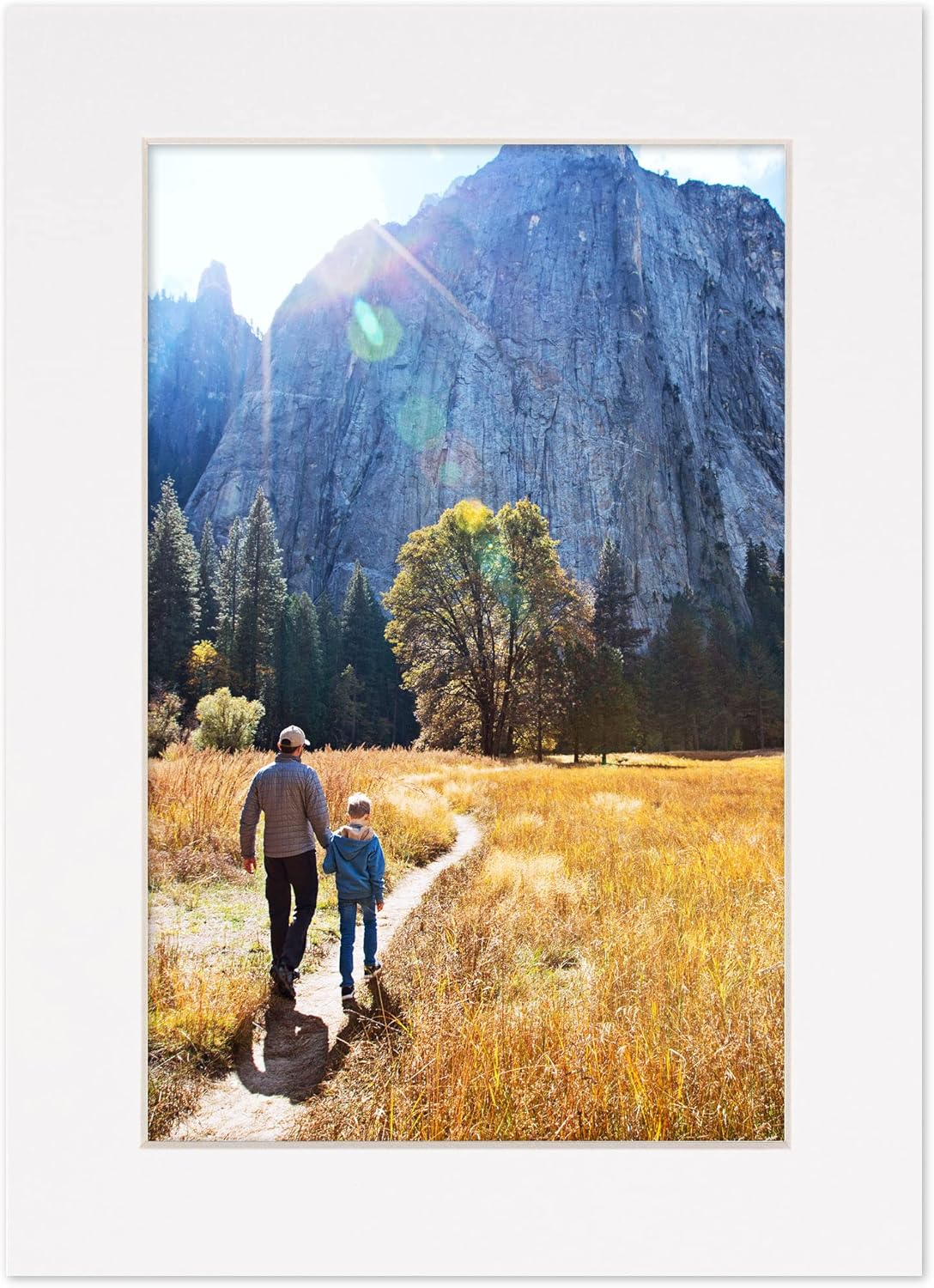 5x7 Mat for 8.5x11 Frame - Precut Mat Board Acid-Free White 5x7 Photo Matte Made to Fit a 8.5x11 Picture Frame, Premium Matboard for Family Photos, Show Kits, Art, Picture Framing, Pack of 1 Mat