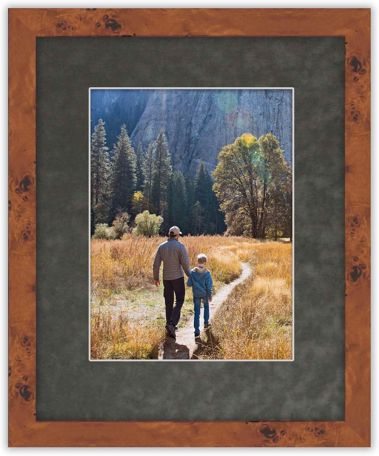 8x10 Mat Bevel Cut for 5.5x8.5 Photos - Acid Free Dark Grey Suede Precut Matboard - For Pictures, Photos, Framing - 4-ply Thickness