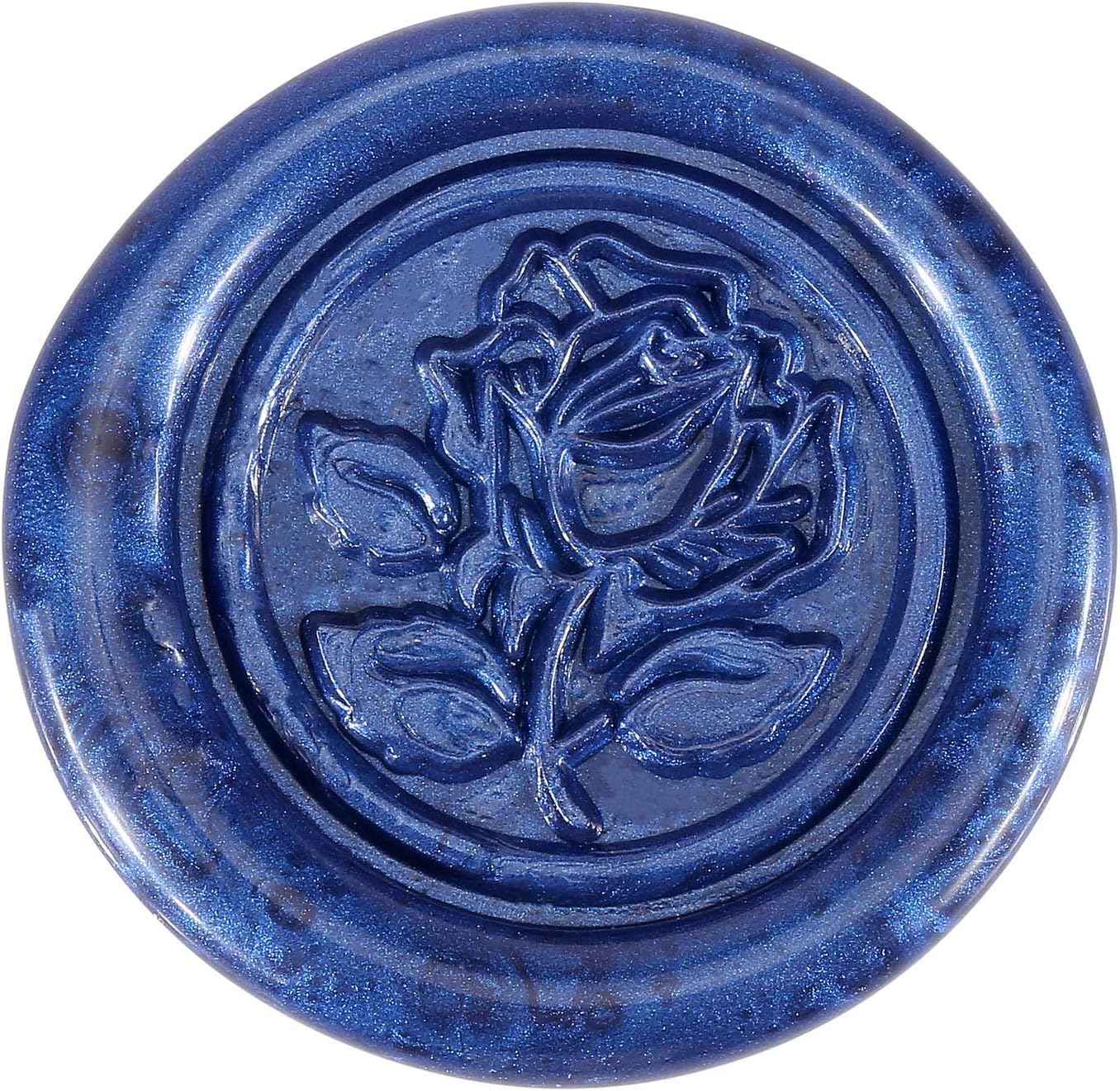Blue Sealing Wax Sticks, Yoption 5 Pcs Totem Fire Manuscript Wax Seal Sticks with Wicks for Wax Seal Stamp (Navy Blue)