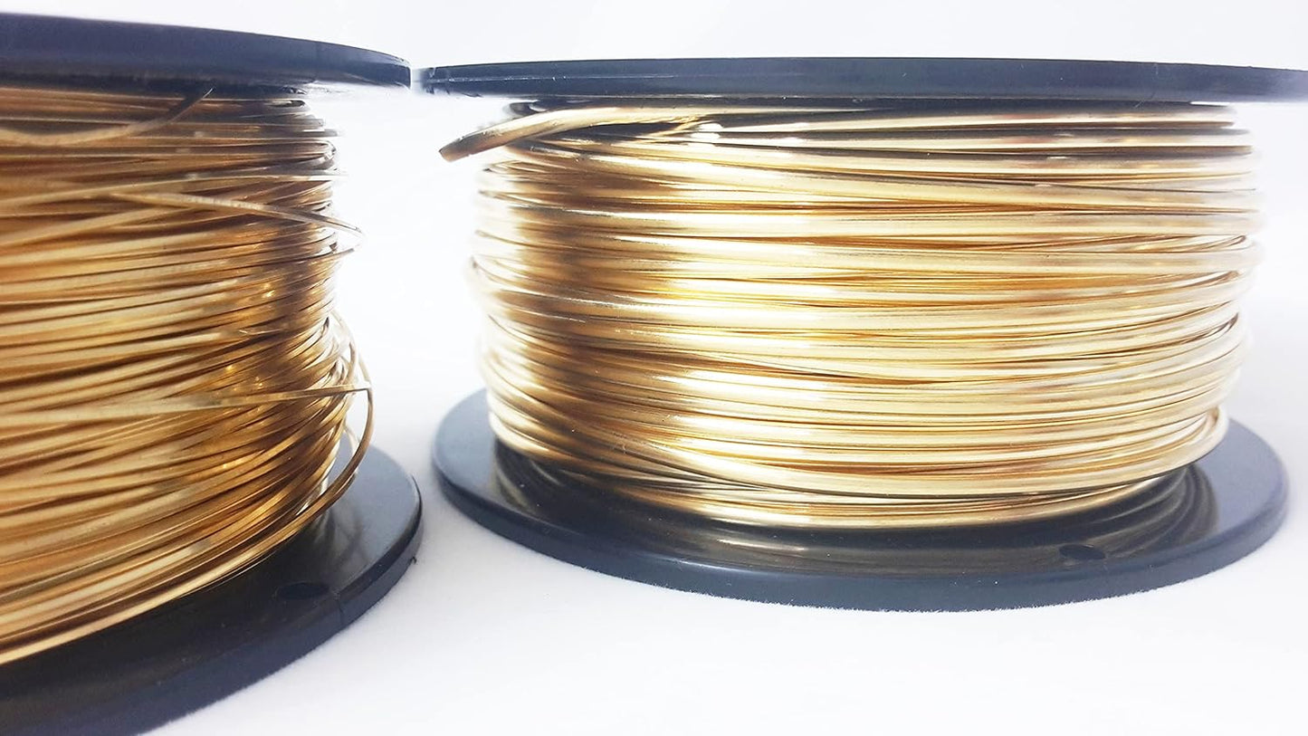 18 Gauge, Jeweler's Brass Wire, Red Brass, Round, Dead Soft, CDA #260-1LB(214FT) by CRAFT WIRE