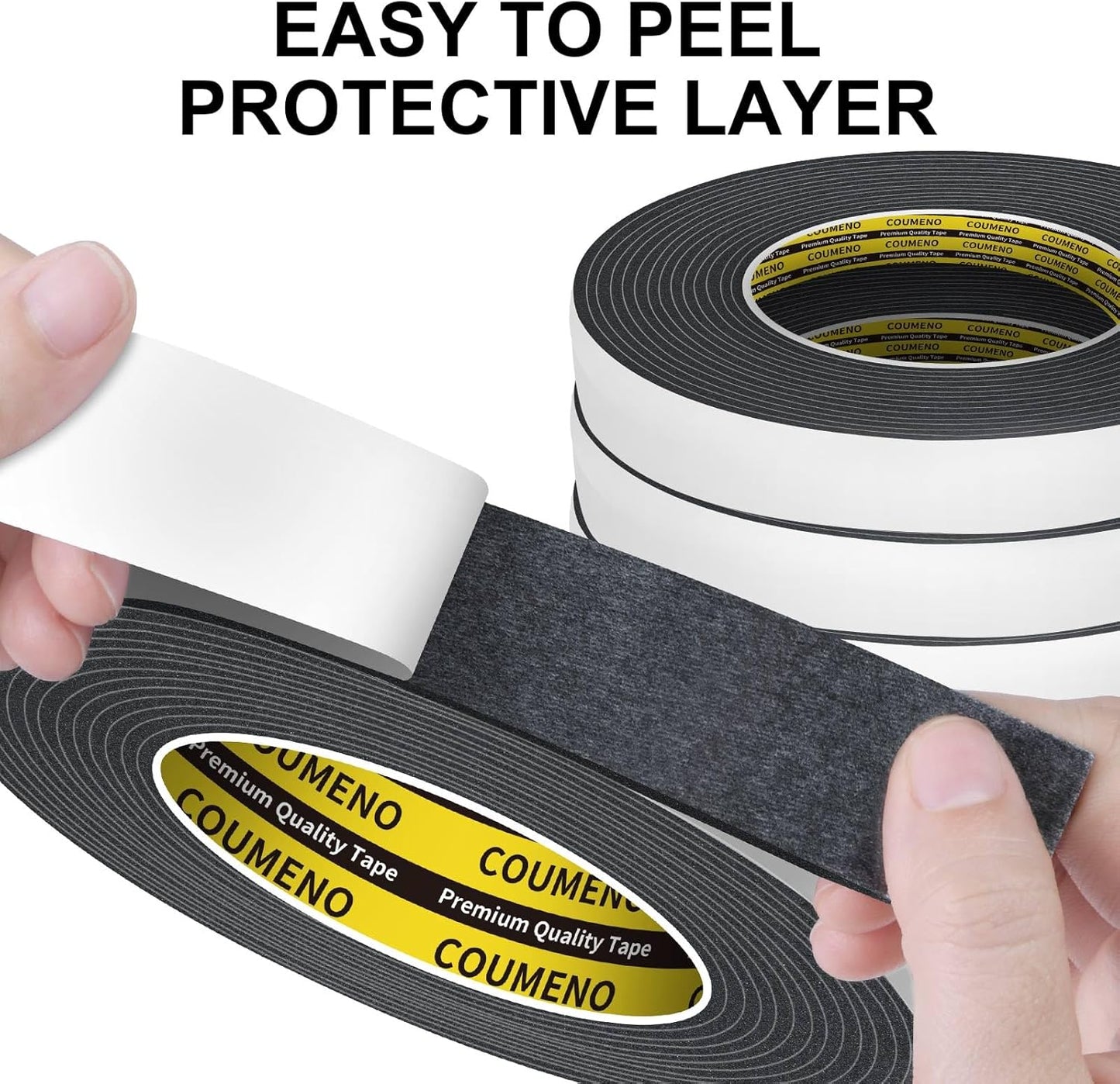 EVA Single-Sided Adhesive Foam Tape, Single-Sided Sealing Strip Foam Pad Sponge Tape Window Weatherproof, Self-Adhesive Insulation Sealing Tape 1.2inX9.84FT