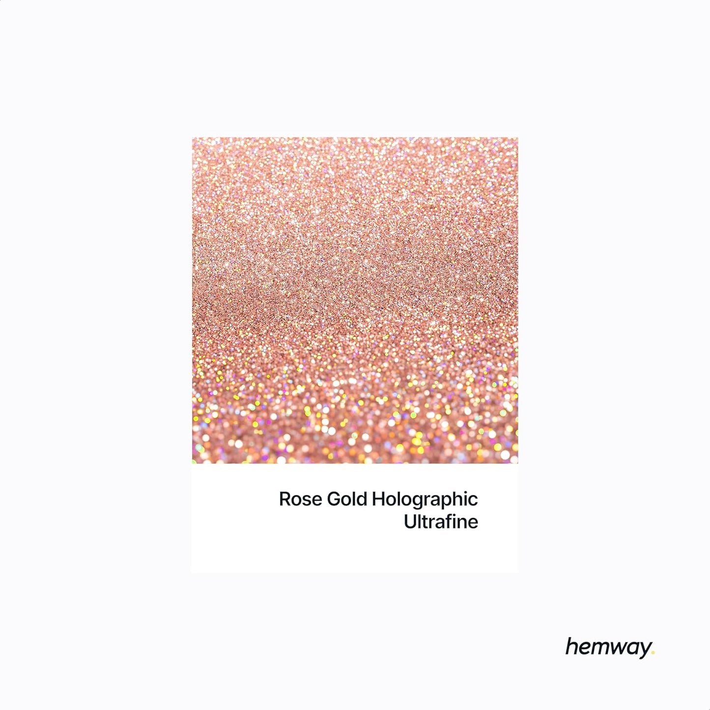 Hemway Polyurethane & Epoxy Resin Glitter for Arts, Crafts, Tumblers, Flooring, Woodwork, Decorating and Resin Projects 100g - Rose Gold Holographic