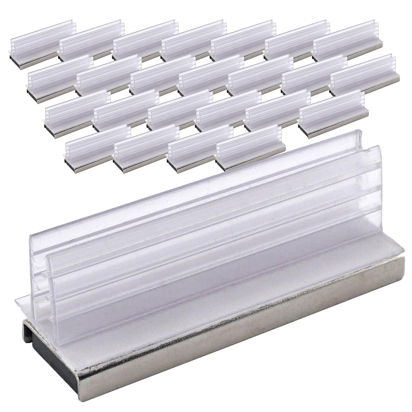 Master Magnetics Magnetic Sign Holder Pack - Magnetic Sign Holders for Door Frames, Metal Shelves, Whiteboards - Powerful Magnet - Retail EZ Grip Holder - 3" L x 1" W x 1.13" H - 25-Pack