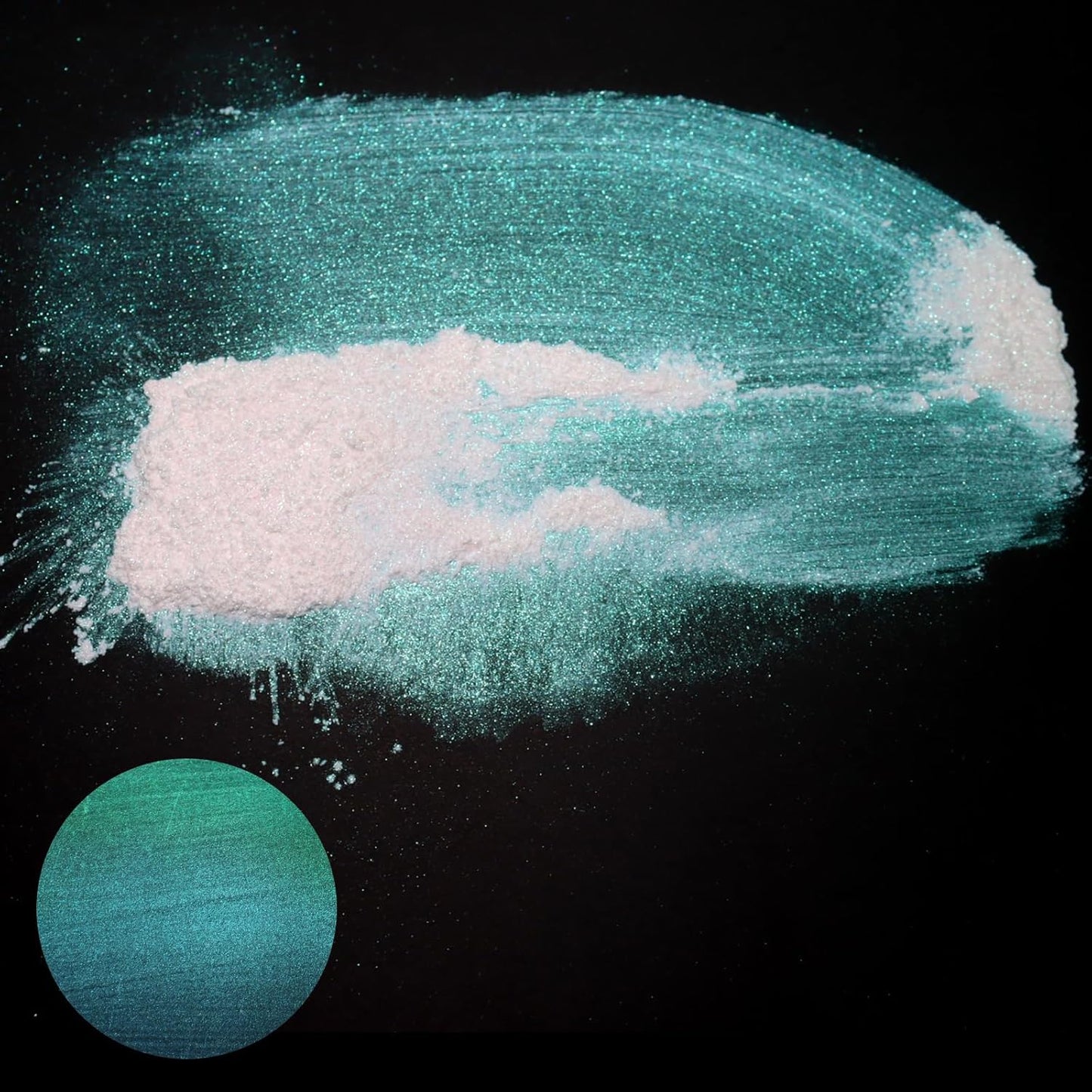 Matio Interference Mica Powder, 1.06oz/ 30g Jade Dragon Chrome Powder, Pearlescent Effect Color Shift Pigment for Epoxy Resin, Makeup Shimmer, Nail Polish,Soap Dye,Candle Making,Paint