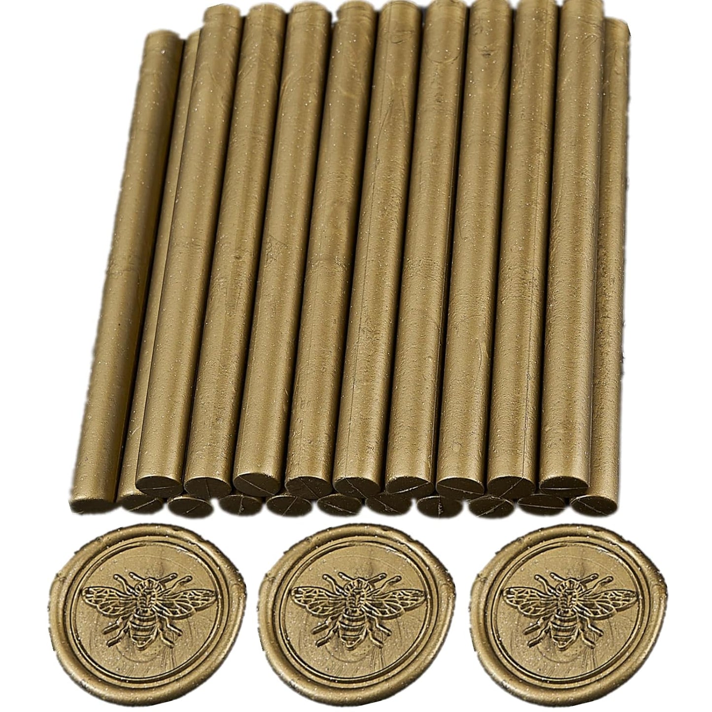 Wax Seal Sticks Bronze, ONWINPOR 20pcs Glue Gun Wax Sealing Sticks for Wax Seal Stamp, Bronze Gold Mini Wax Gun Sticks Suit to 0.28'' Glue Gun, Wedding Invitations, Envelope (Copper)