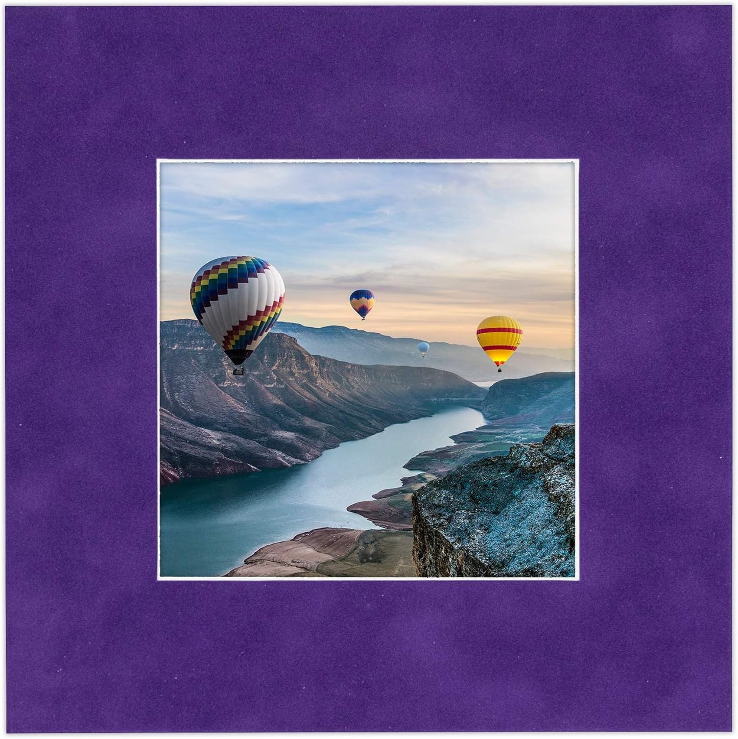 Pack of TEN 11x14 Mats Bevel Cut for 8.5x11 Photos - Acid Free Purple Crocus Suede Precut Matboards For Pictures, Photos, Framing - 4-ply Thickness
