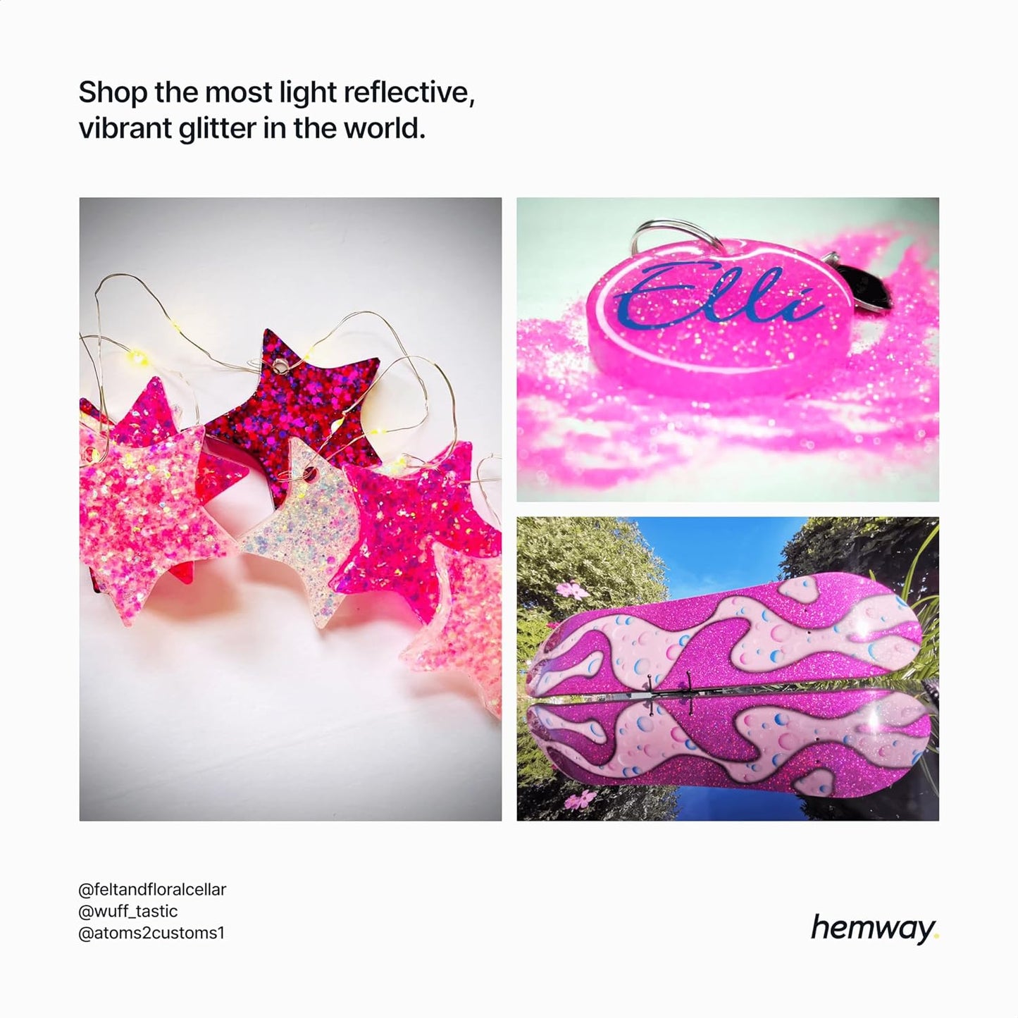 Hemway Polyurethane & Epoxy Resin Glitter 100g / 3.5oz Metallic Crystal Flake Additive for Flooring Jewelry Tumblers Glass Pigment - Microfine (1/256" 0.004" 0.1mm) - Rose Gold Holographic