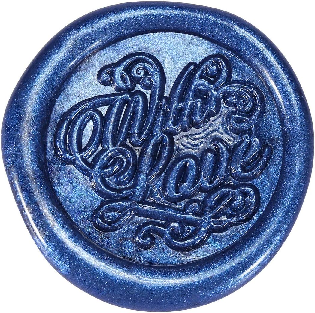 Yoption 15 Pieces Glue Gun Sealing Wax Sticks for Wax Seal Stamp, Great for Wedding Invitations, Cards, Envelopes (Blue)