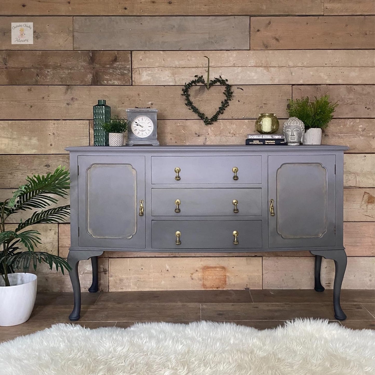 Dixie Belle Paint Company Chalk Finish Furniture Paint - Mason Dixon Gray (4oz) - Matte Charcoal Gray Chic Chalk Mineral DIY Furniture Paint