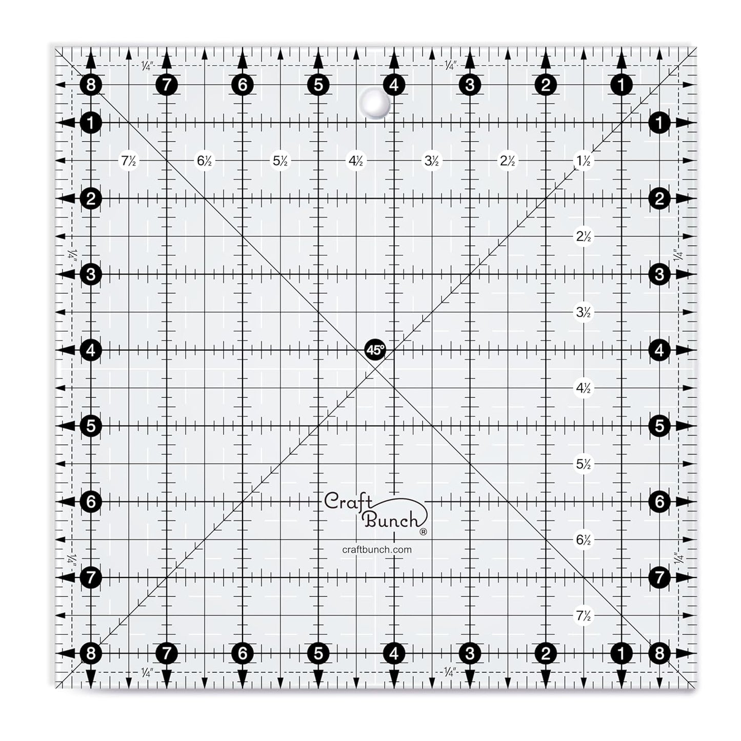 Non-Slip Square Quilt Template Ruler (8.5" x 8.5")