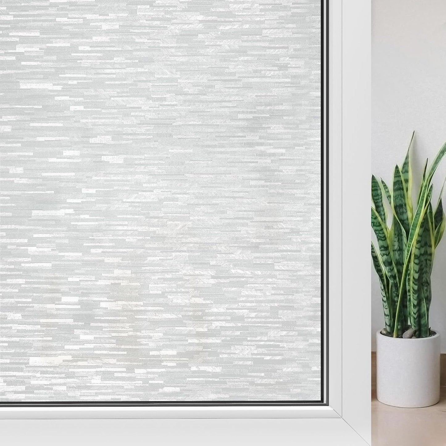 Haton Window Privacy Film, Frosted Glass Static Cling Sun Heat Blocking Window Clings, Frosting Opaque Coverings Stickers Tint for Home Office Door, Non Adhesive, White 35.4" x 78.7"