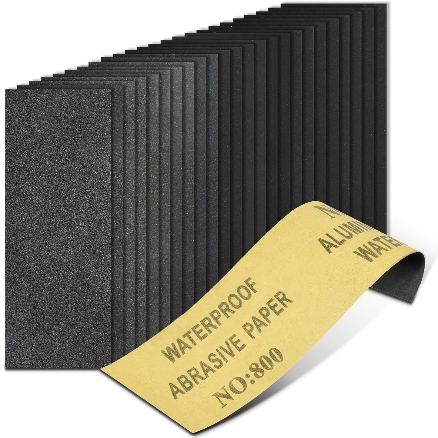 20PCS Sand Paper 800 Grit Sandpaper Sheets, 9 x 3.6 Inch Wet Dry Sandpaper Sheets, Sand Paper for Metal, Wood Furniture, Automotive and Crafts