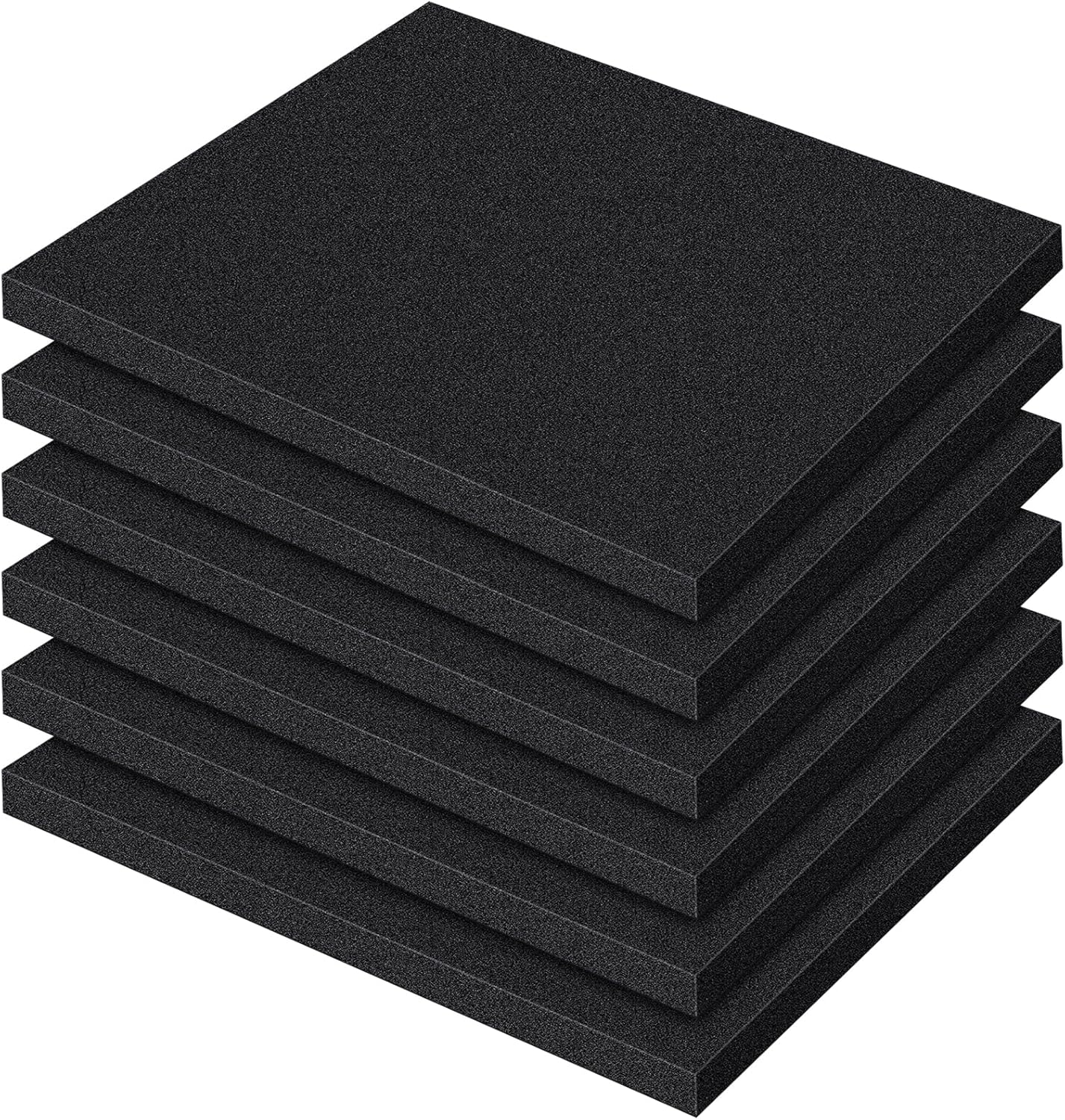 6 Pcs Polyurethane Foam Sheet, 16 x 12 x 1Inch Foam Inserts for Cases Cuttable Polyurethane Foam Pads Tool Box Foam for Cases Camera Toolbox Storage and Crafts