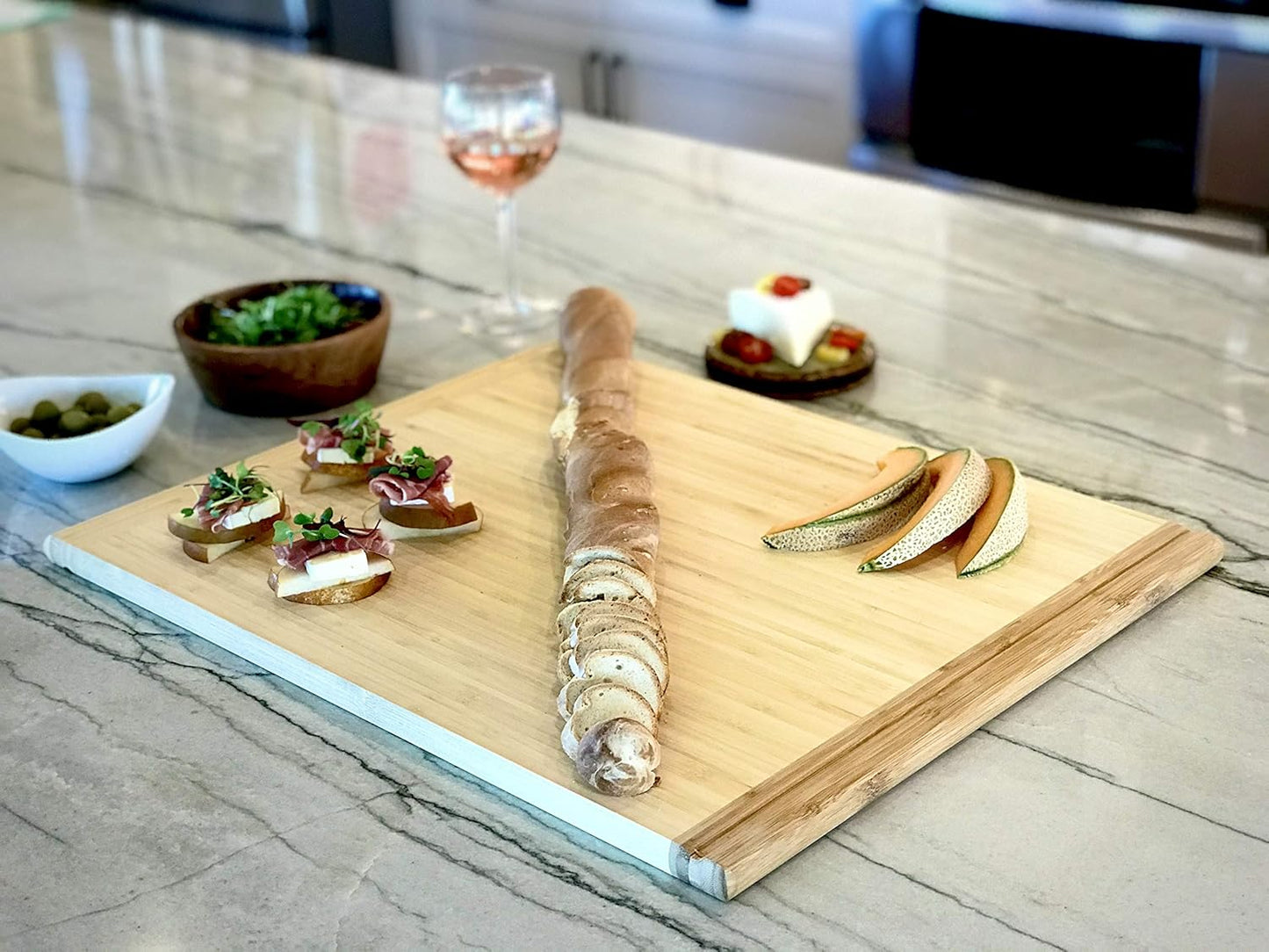 Pureboo Premium Bamboo Pull-out Cutting Board - 8 Different Sizes to Fit Most Standard Slots 21.75"W x 22"D x 3/4"H