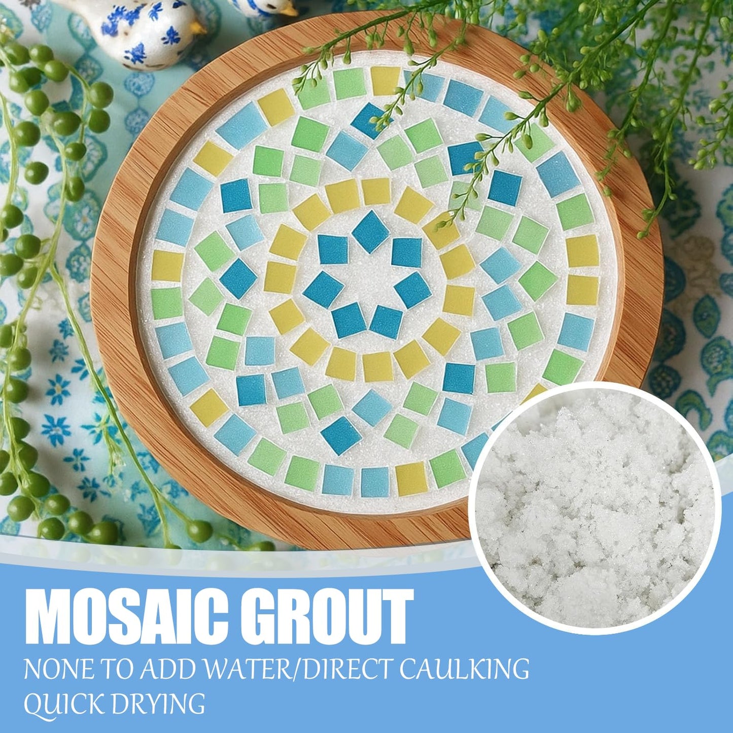 Mosaic Crystal Grout – Ultimate Grouting Solution & DIY Craft Essential for Mosaic Tile Projects, Handmade Art, & Home Decor (17.6oz)