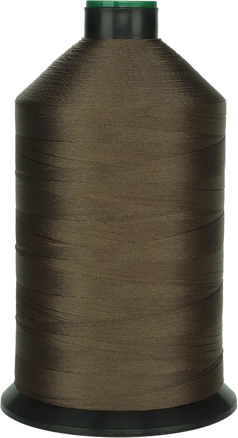 Extra Strong Bonded Nylon Thread #92 Tex90 – 16 OZ, 4200yds, Versatile Stitching Solution for Leather, Upholstery, Canvas Repair and More (Army Green)