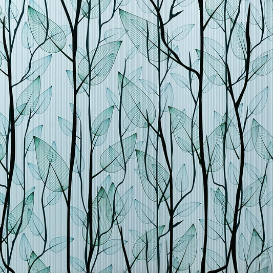 DKTIE Nature Pattern Rainbow Window Film Decorative Stained Glass Window Film Static Cling Films Easy Apply Removable Comes with Tools (U1747-Reeded Glass, 35.4" x 78.7")