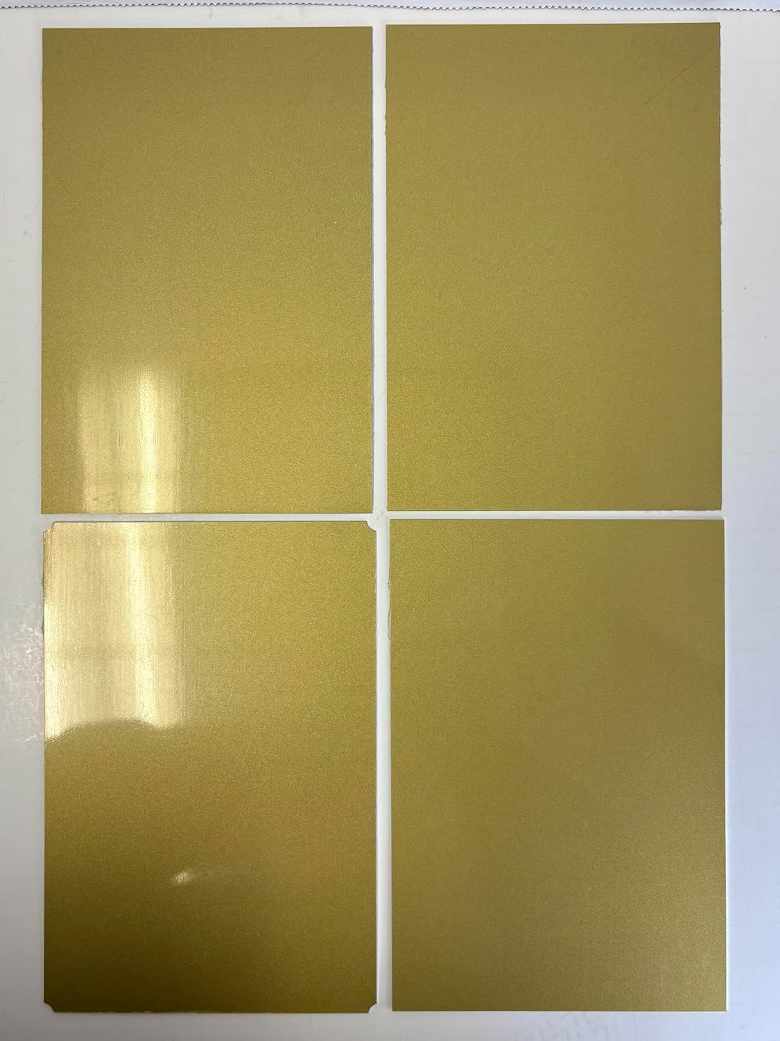 Blank Metal Plates for Laser Engraving - 4 Pack | Aluminum Sheets 0.020" Thick | CO2, Diode, Fiber Laser Compatible | Multiple Sizes & Colors (Gold (engraves black), .75x2 inch)