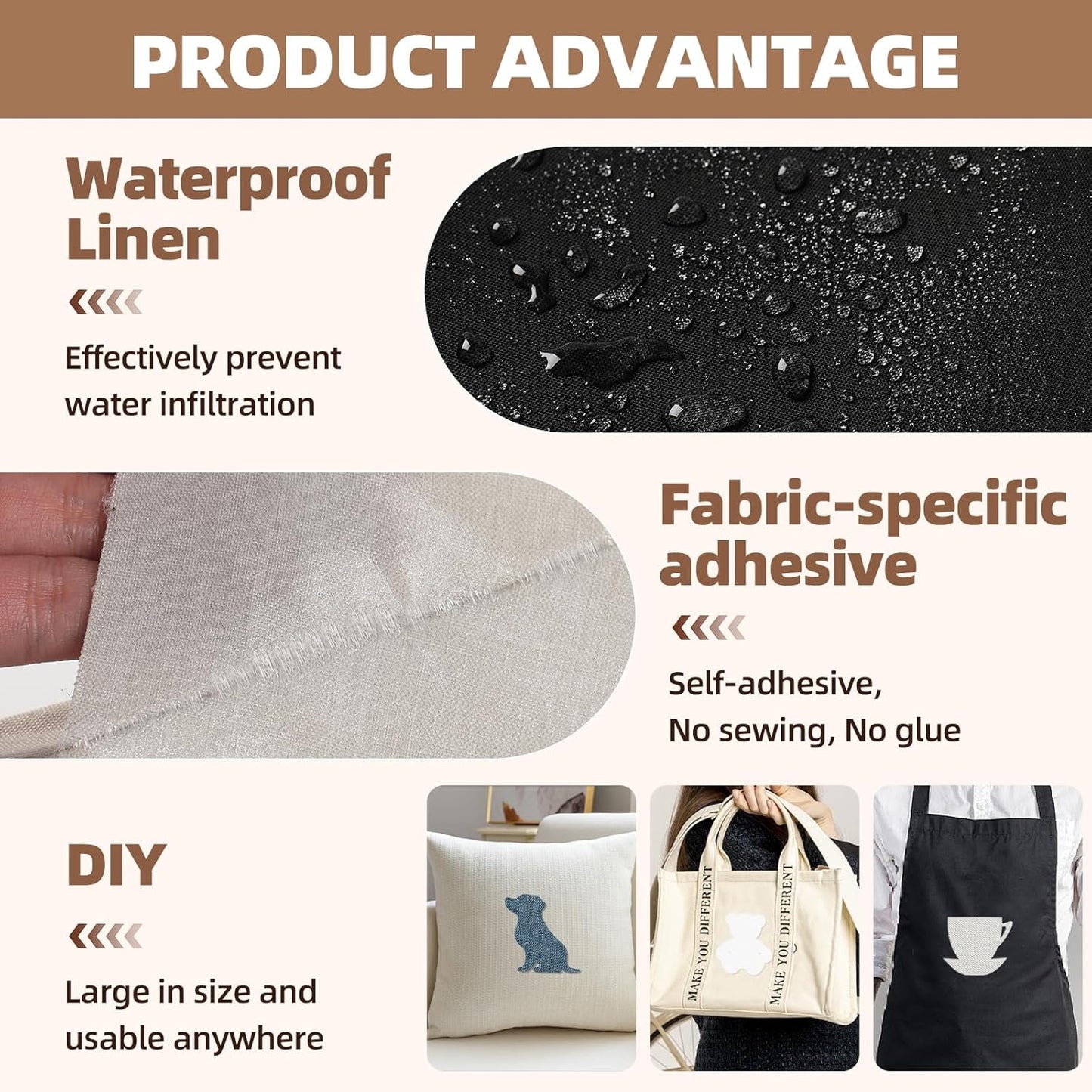 Fabric Repair Patch, Fabric Large Repair Tape, Self-Adhesive Patches for Furniture, Sofa, Car Interior, Shoes, Hand Bag, Clothing (Grey, 3.5X79 Inch)