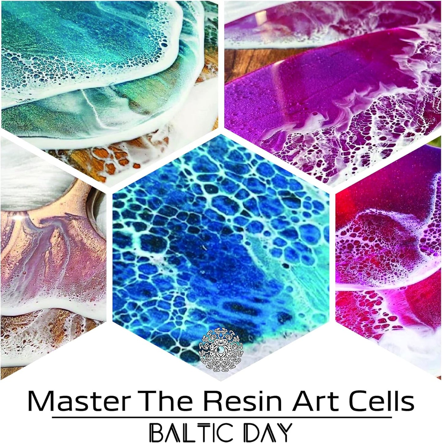 BALTIC DAY 50 Color Epoxy Pigment Paste Set – Opaque Resin Colorant, High Concentration Epoxy Dye & Mica Powder for Resin Art, Jewelry Making, Tumblers, Coasters, River Tables & DIY Crafts