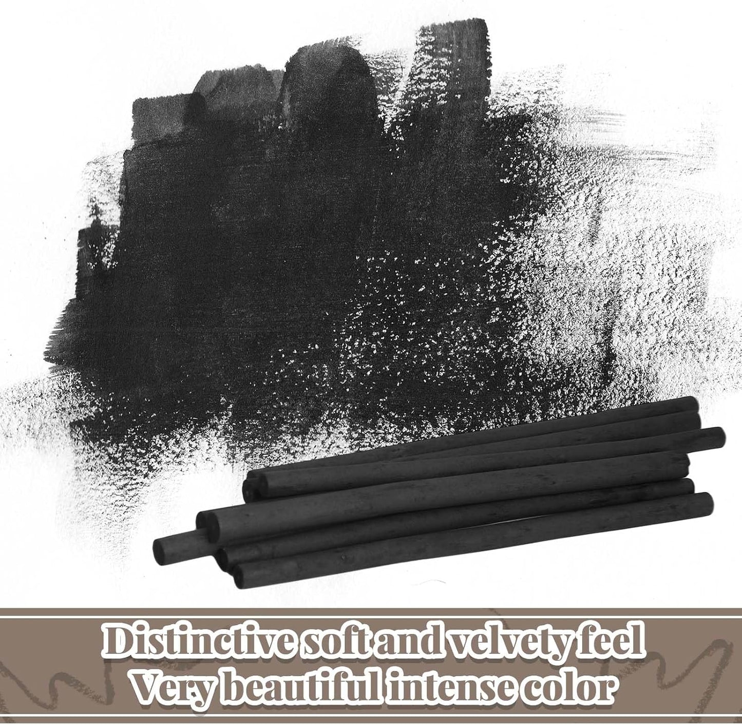 Gueevin 100 Pcs Willow Charcoal Sticks, Willow Charcoal, Artists, Beginners, Students, Perfect for Sketching, Drawing, Shading, and Fine Art Christmas Gifts for Art (5-7mm)