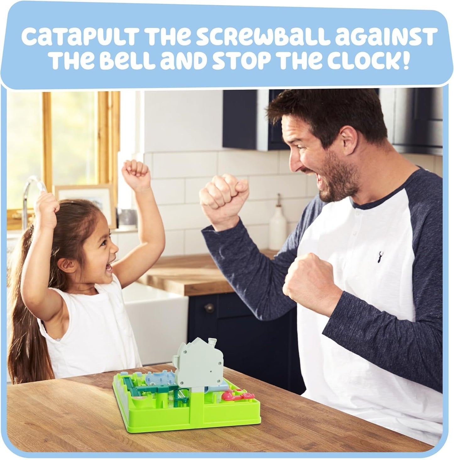 TOMY Bluey Screwball Scramble Marble Maze- Beat The Clock Marble Run - Fast Paced Kids Games and Bluey Toys for Birthday Parties - 1-4 Players - Ages 5 Years and Up