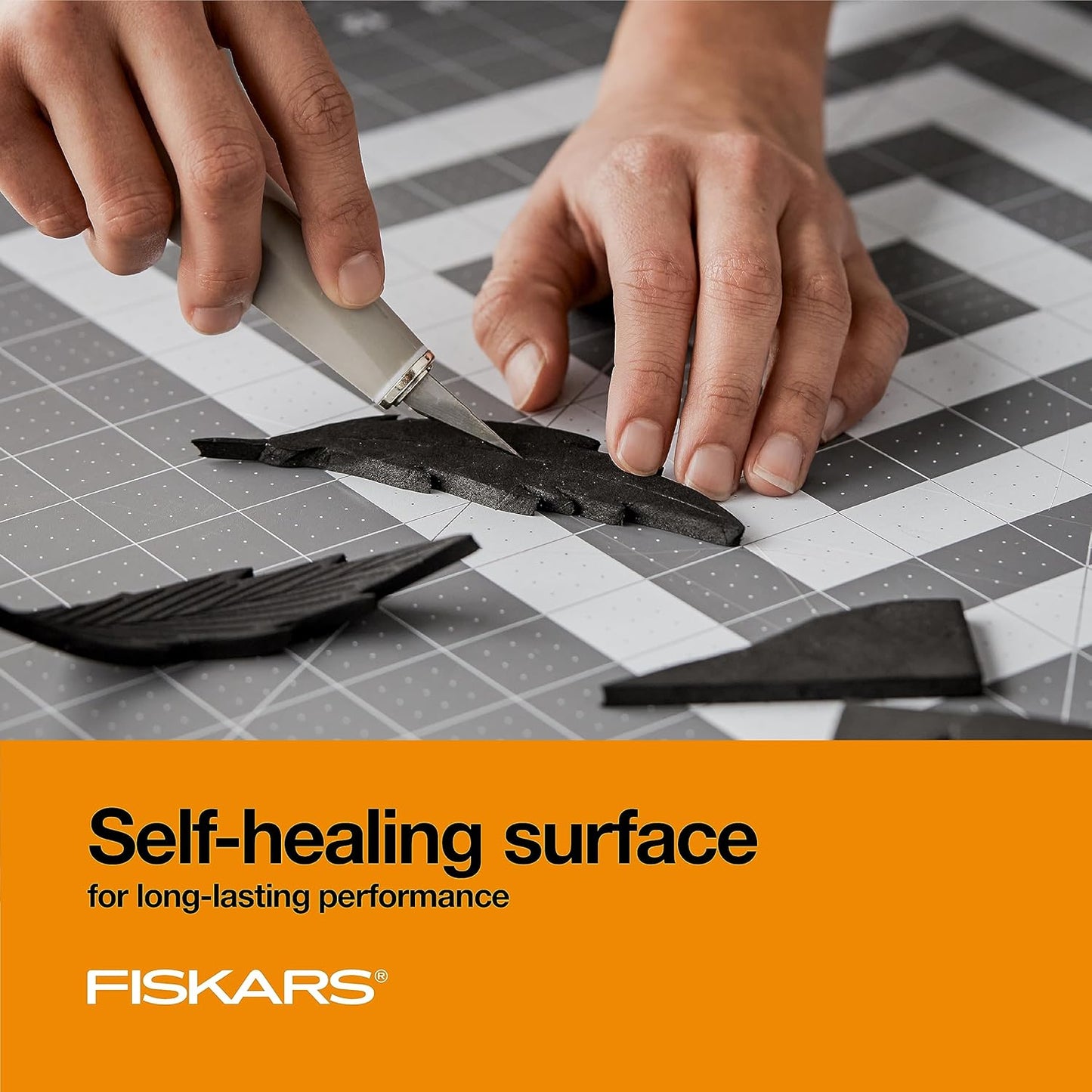 Fiskars Self Healing Cutting Mat for Quilting, Arts and Crafts, 24" x 36" Grid, Sewing Mat, Craft Cutting Board, Sewing Supplies and Quilting Tools