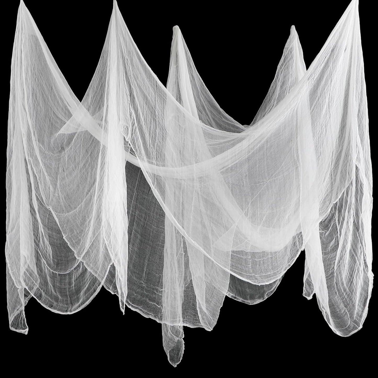 Boao Halloween Cheese cloth 29.92 x 590.55 Inch White Cheesecloth Roll for Crafts Large Cotton Muslin Gauze Fabric for Halloween Outdoor & Indoor Spooky Decoration