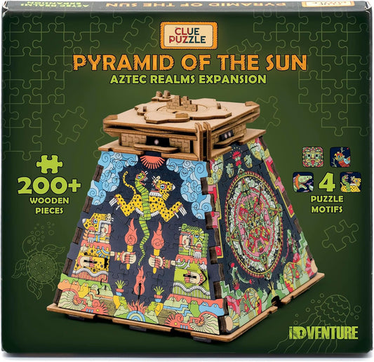 iDventure Cluepuzzle Expansion The Aztec Realms | Wooden Puzzle with 200+ Pieces | Escape Room Game | Gift Box | 4 Designs | Puzzle Size 20x12 cm | Wooden Puzzles for Adults and 10+ | Gift | Hobby