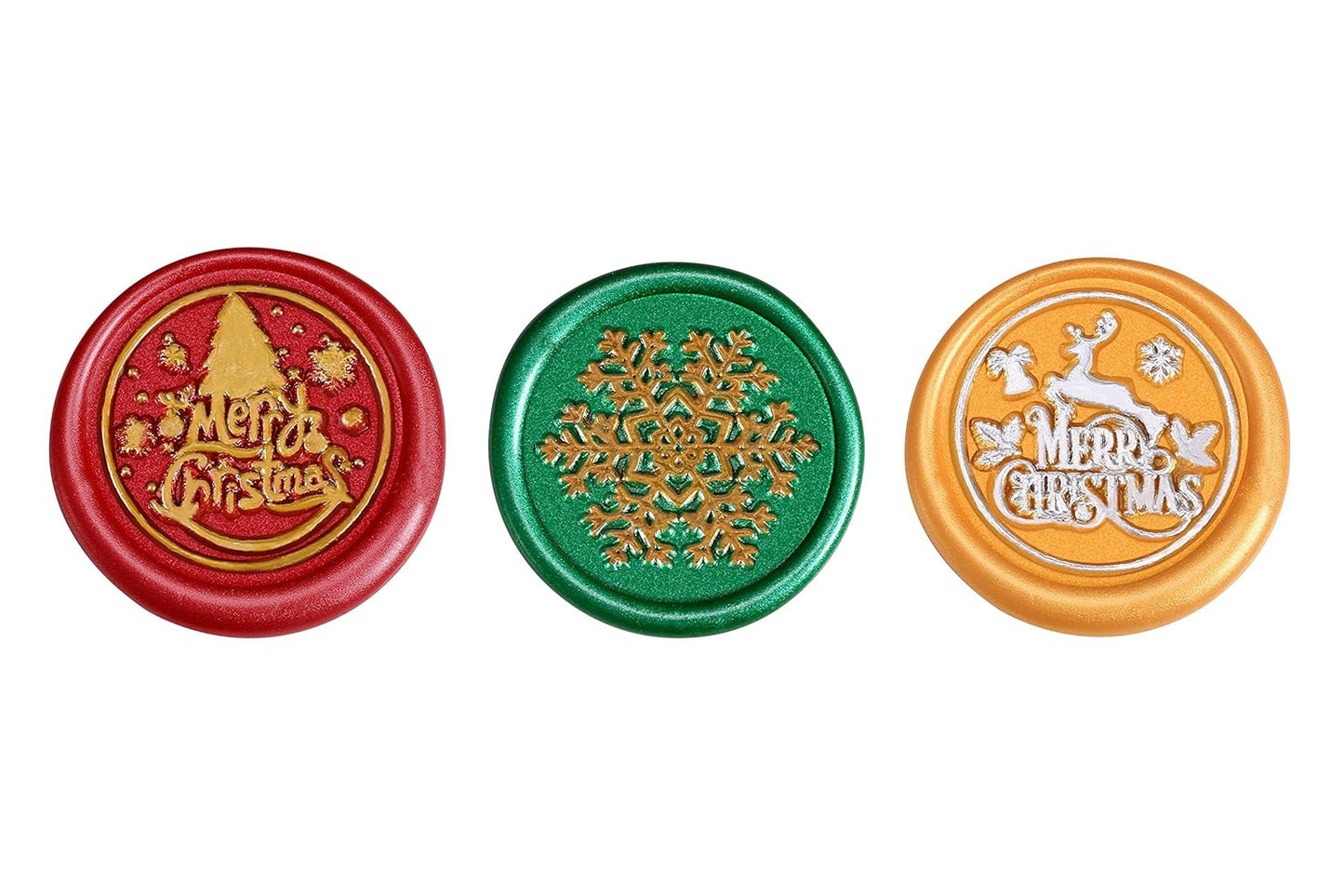 Yoption 360 Pieces Sealing Wax Beads Kit, Red God Green Christmas Sealing Wax with Candles and Melting Spoon, 3 Colors
