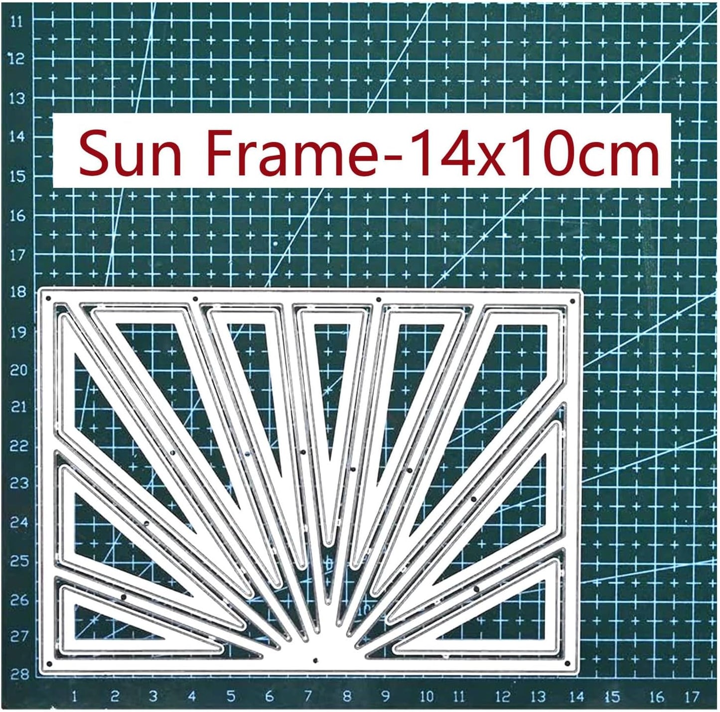 Cutting Dies Metal Stencils Scrapbooking Tools Flowers Lace Frame DIY Embossing Template for Paper Card Making Album Arts Crafts Supplies (Sun Frame-14x10cm)