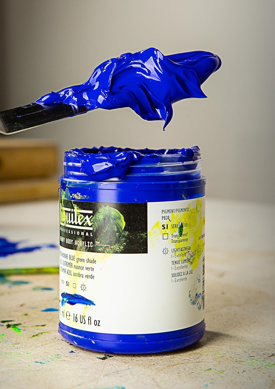 Liquitex Professional Heavy Body Acrylic Paint, 16-oz (473ml) Pot, Titanium White