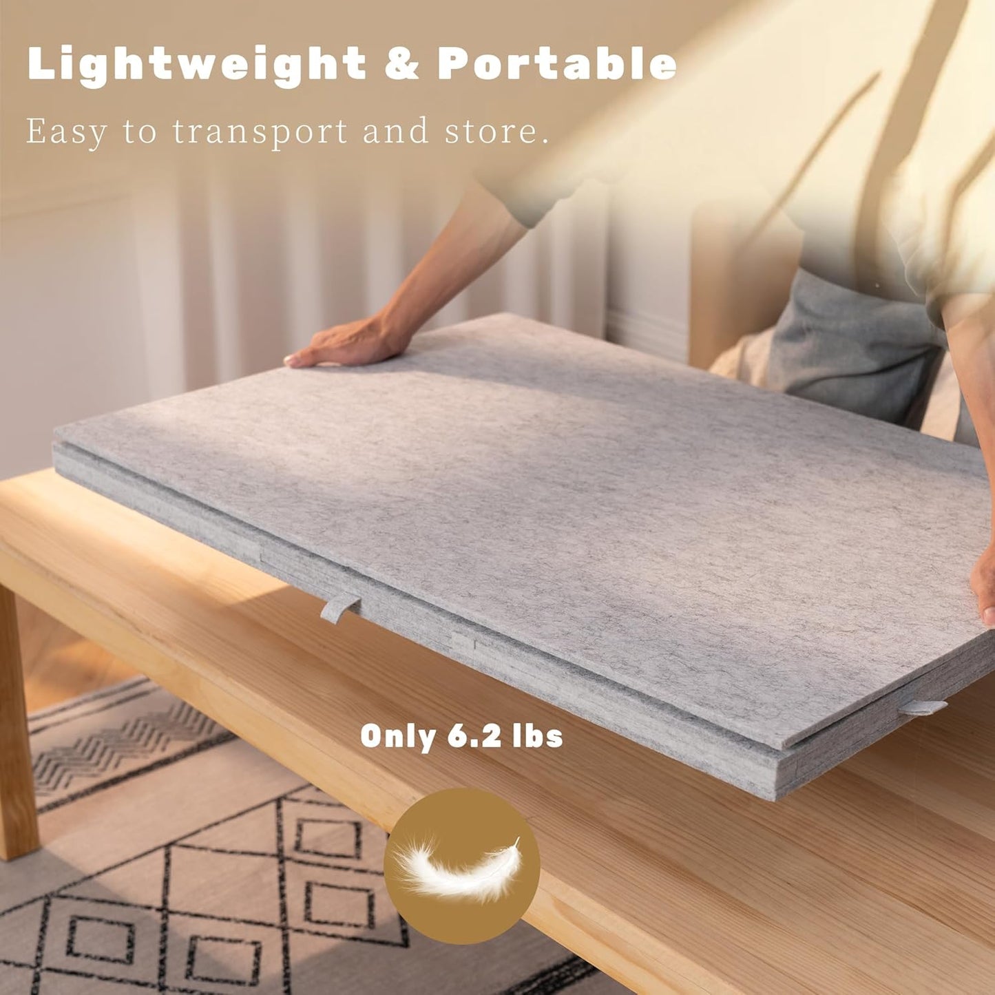 Lavievert 1500 Piece Tilting Puzzle Board with 2-in-1 Designed Stand & Cover, Lightweight Felt Mat Plateau with 6 Colored Drawers, Portable Jigsaw Puzzle Table with Storage for Adults (Light Gray)