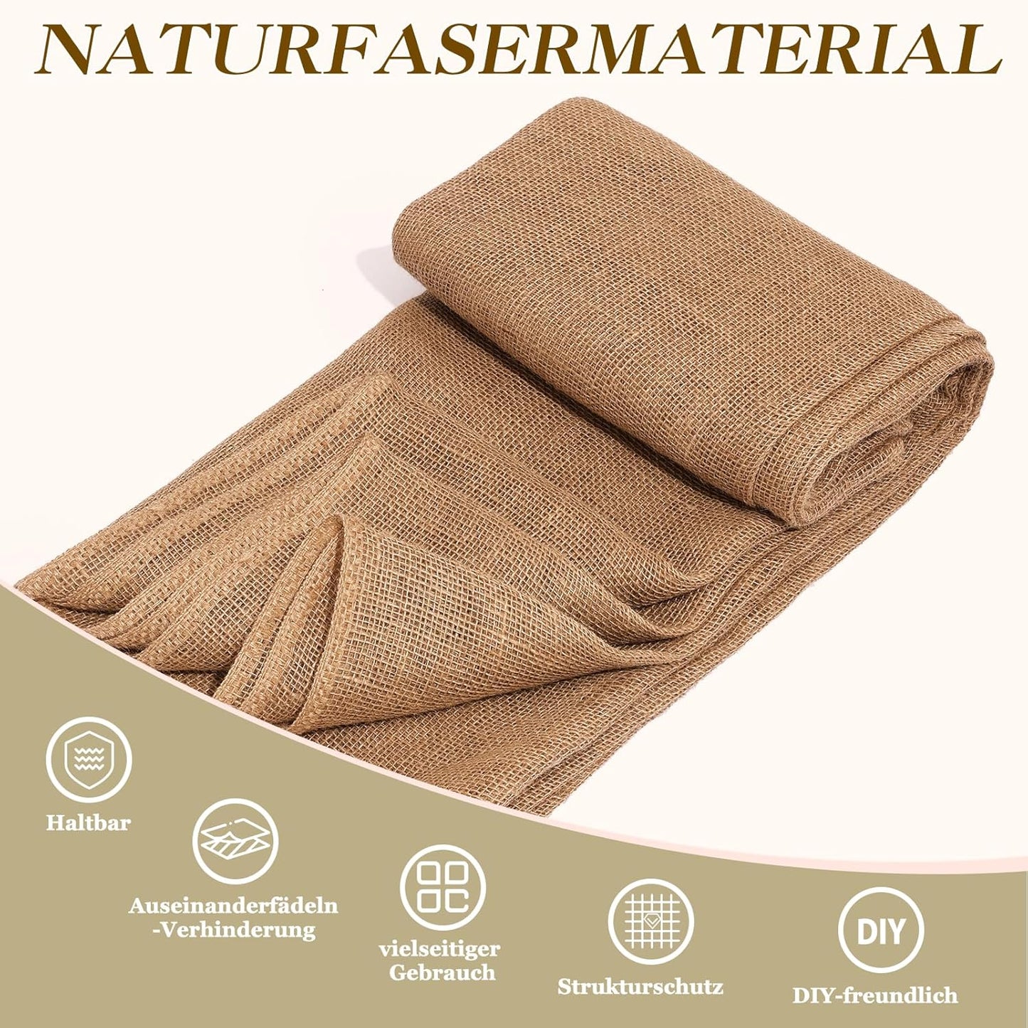 40" x80 Feet Premium Natural Burlap Fabric Roll – Multipurpose for Gardening, Weddings, Crafts & Holiday Decor – Wedding Aisle Runner, Halloween/Christmas Burlap, Weed Barrier & More