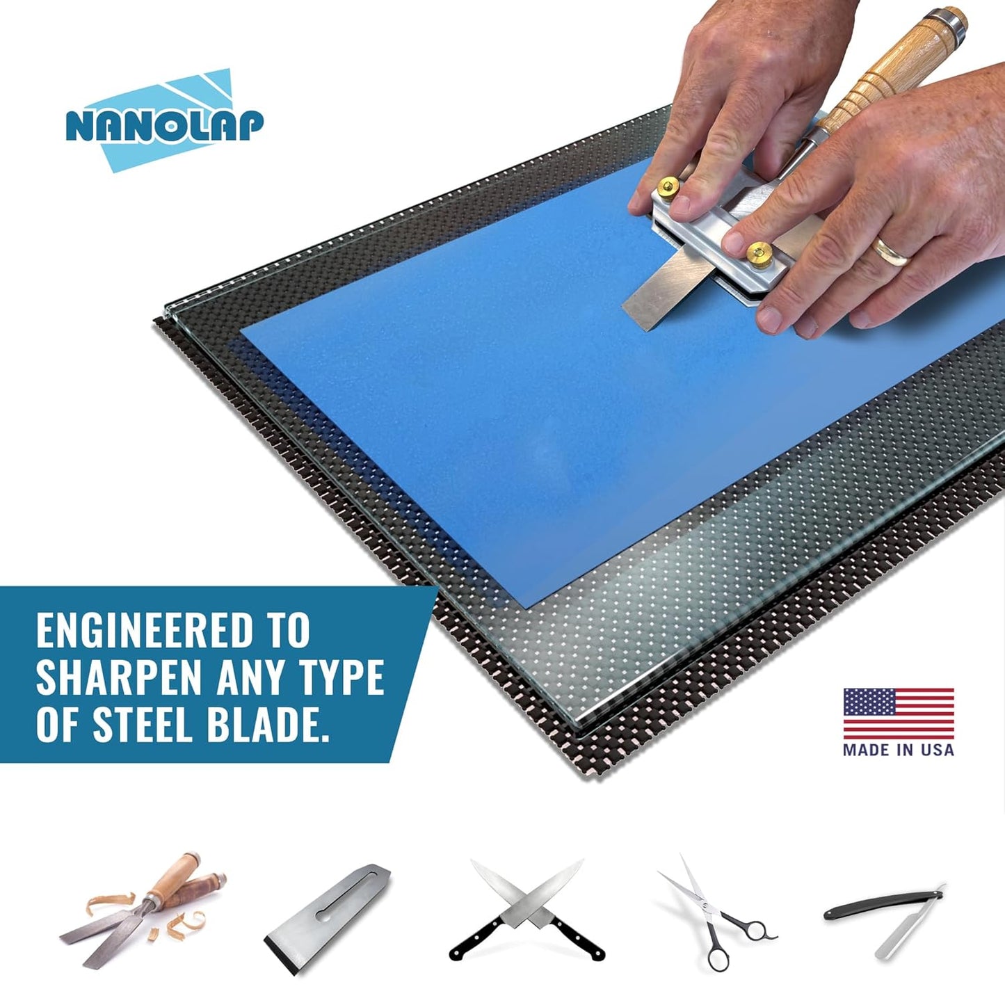 PSA Lapping Film, 7 Piece Pressure Sensitive Adhesive Polishing Paper, 8-1/2” x 11” Microfinishing Fine Sanding Paper, Sanding Film for Scary Sharp Sharpening System, Aluminum Oxide AO