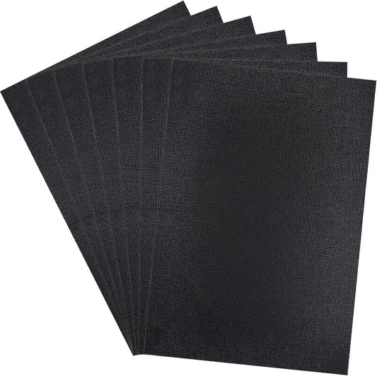 Similane 6 Pcs Cross Stitch Aida Cloth Embroidery Cloth Cross-Stitch Fabric 14 Count Black Aida Easy to use Embroidery Patterns Pictures 12 by 18-Inch