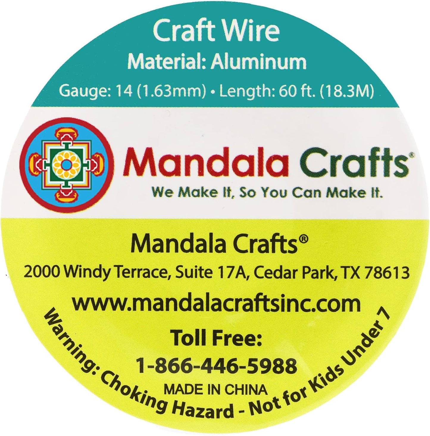 Mandala Crafts 14 Gauge Anodized Aluminum Craft Wire for Jewelry Making - 60 FT Colored Flexible Purple Wire - Bendable for Bonsai Armature Crafting Sculpting