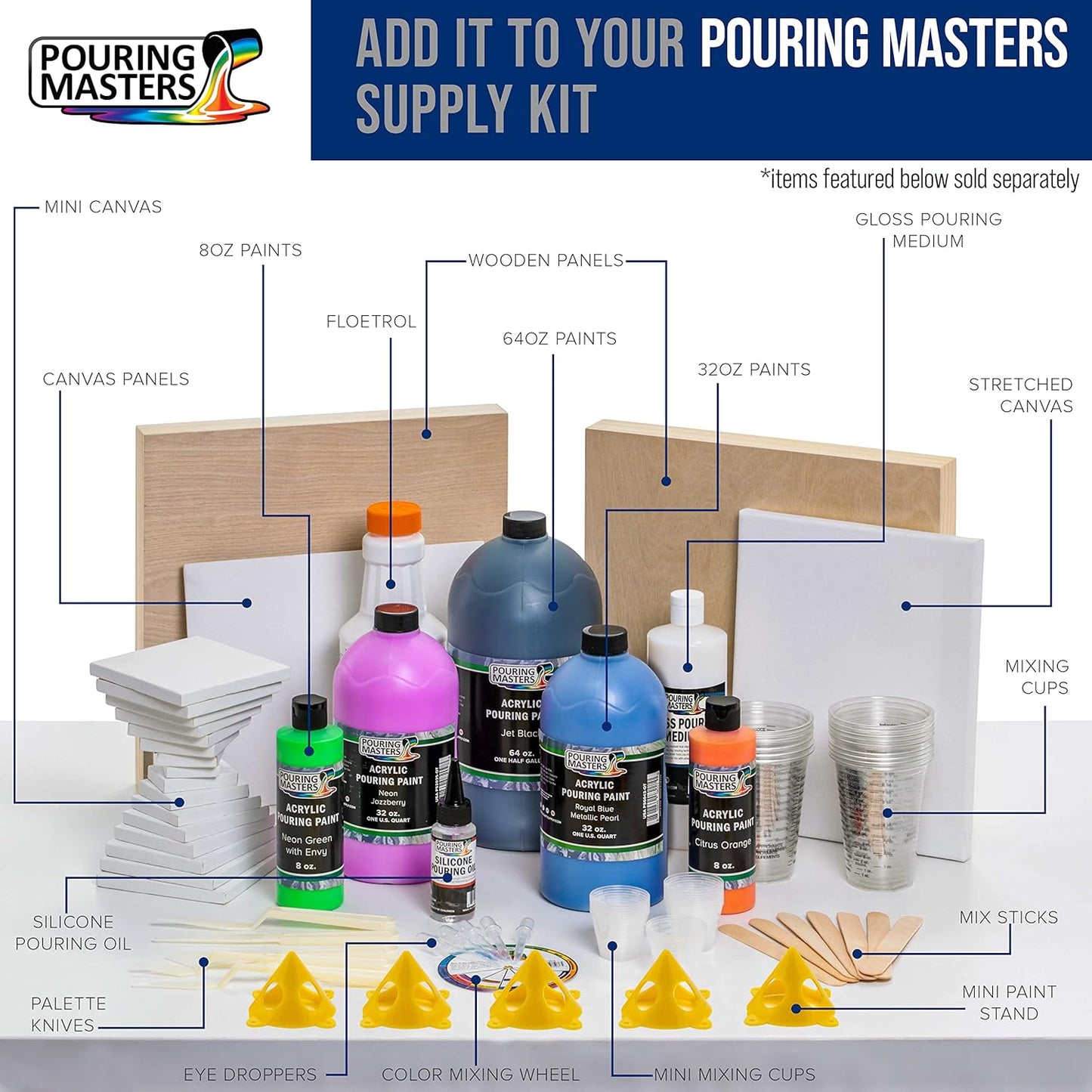 Pouring Masters 32 Oz (Quart) Acrylic Pearlescent Effects Medium - Creates Pearl Iridescent Metallic Shimmer for Fluid Art & Acrylic Painting