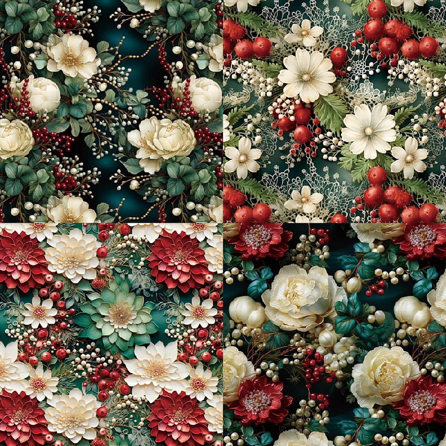 YASMEN Floral Scrapbook Paper Pad - Flower Patterned Cardstock Pads, 6x6 Single-Sided Craft Paper for Card Making, Scrapbooking, Greeting Cards, Junk Journal, Planners, Art Collage - 24 sheets