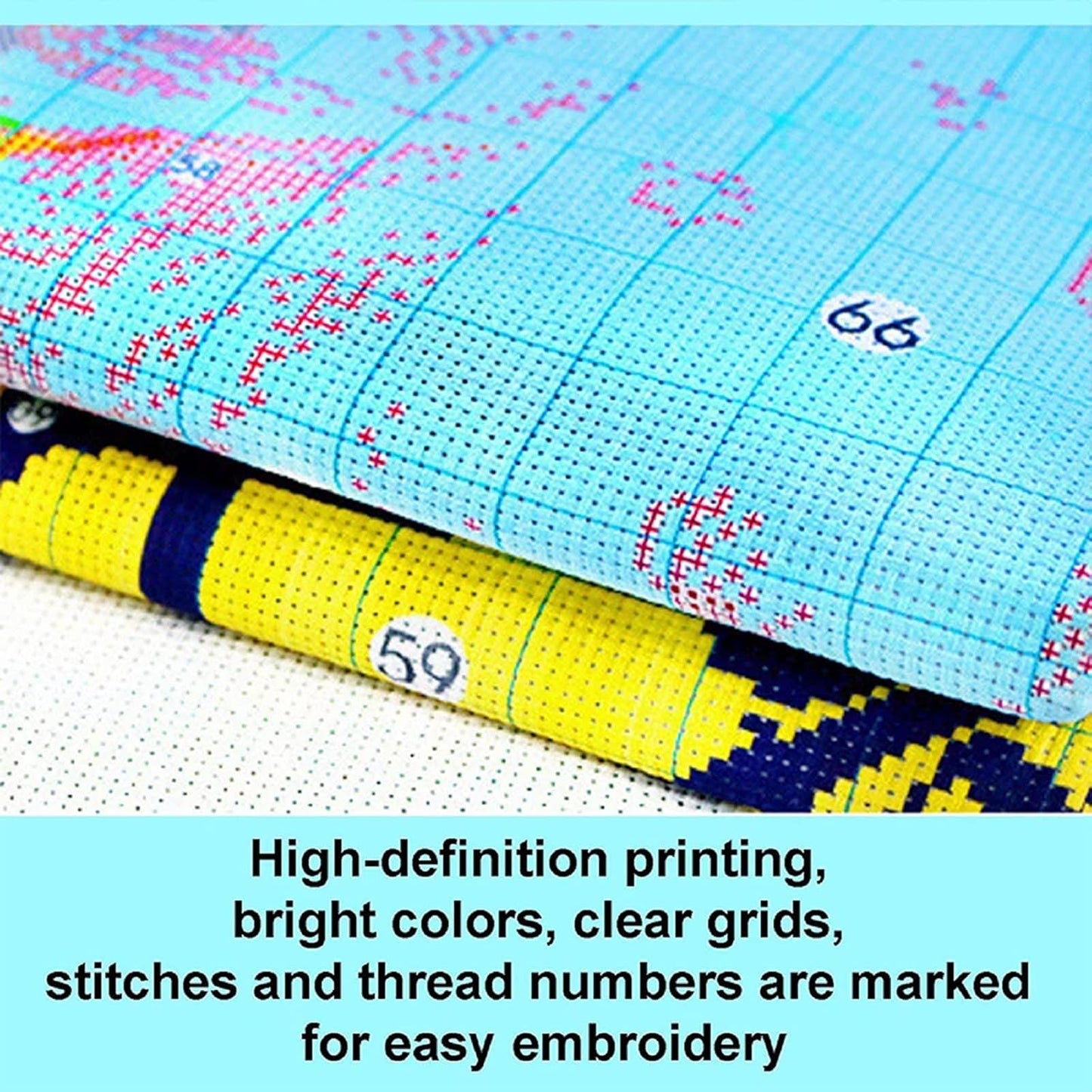 Foxdiviy Stamped Cross Stitch Kits Full Range of Embroidery Needlework Starter Kits for Beginners Adults 11CT Embroidery Patterns Art Crafts DIY Needlepoint Kits-Beautiful Home 16x20 inch