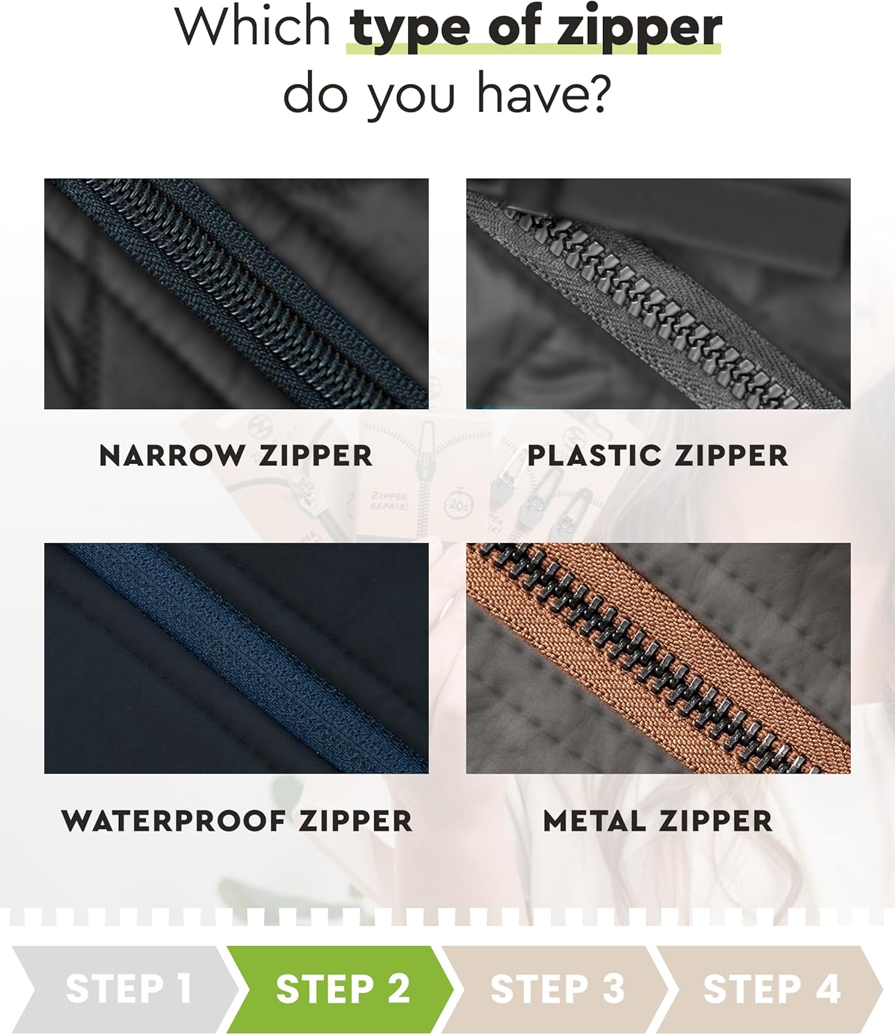 ZlideOn Zipper Pull Replacement - Black, Normal Multipack (4 Pieces) - Instant Zipper Replacement Slider for Narrow Zippers