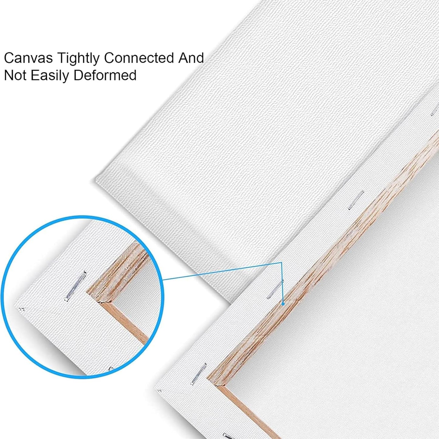ESRICH 11x14 Canvases for Painting, 24 Pack Blank White Canvases for Painting - Cotton Paint Canvases for Oil, Acrylic & Watercolor Paint.